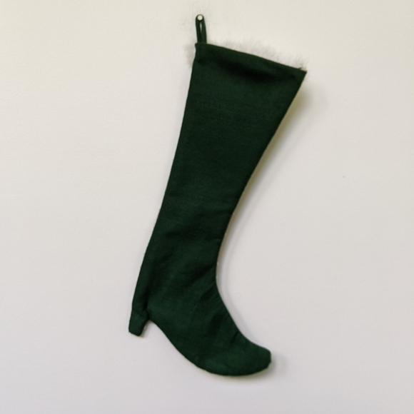 Pier 1 Imports Christmas Stocking Felt Trees Sequined Boot - Picture 2 of 3